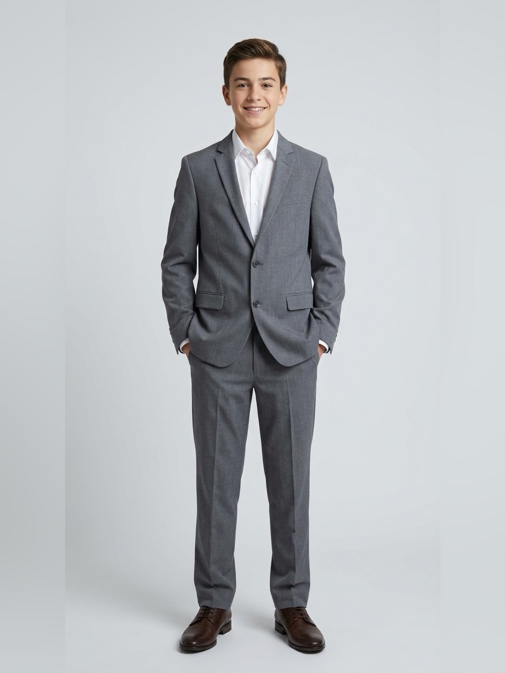 Calvin Klein Youth Gray Two-Piece Suit Set
